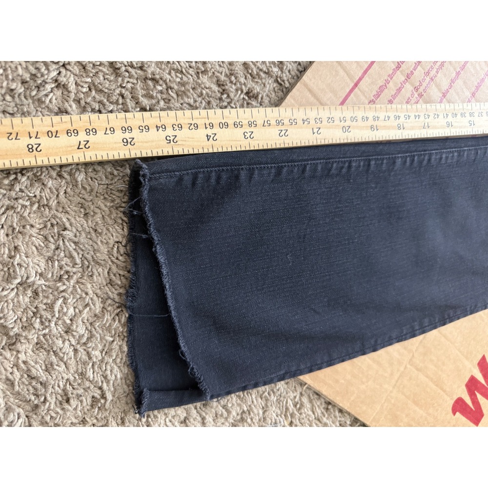 Mother Insider Crop Step Fray Jeans Not Guilty Black High Rise Flare Size 27 - Picture 3 of 8